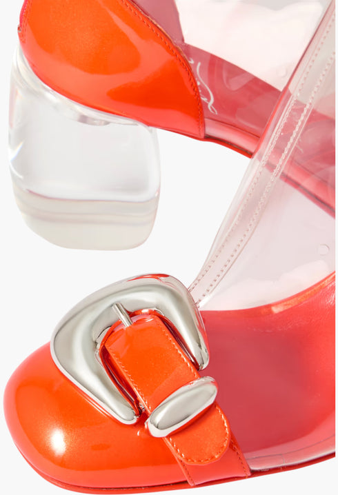 Minny Bubble 70 Buckled PVC Ankle Boots - GLAM MODA
